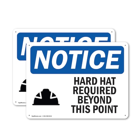 Signmission 12 in Height, 18 in Width, Aluminum, Rectangle OS-2PACK-NS-A-1218-L-13244